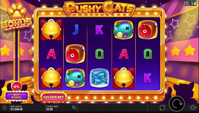 Pushy Cats Yggdrasil Slot Main Screen Reels