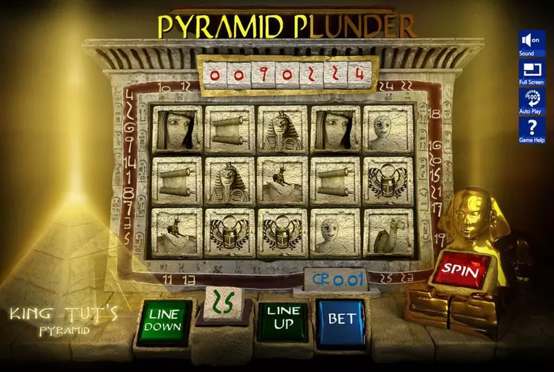 Pyramid Plunder Slotland Software Slot Main Screen Reels