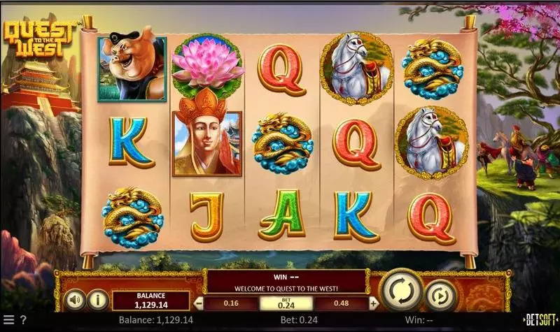 Quest to the West BetSoft Slot Main Screen Reels
