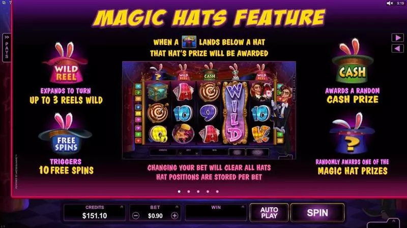Rabbit in the Hat Microgaming Slot Info and Rules