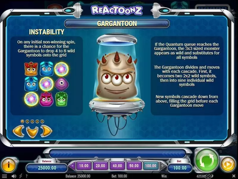 Reactoonz Play'n GO Slot Bonus 1