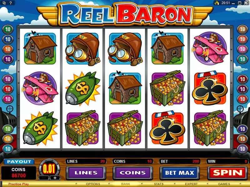 Reel Baron Microgaming Slot Main Screen Reels