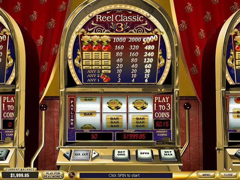 Reel Classic 3 Casino PlayTech Slot Main Screen Reels