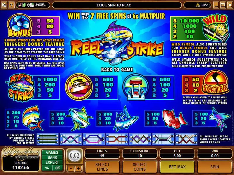 Reel Strike Microgaming Slot Info and Rules