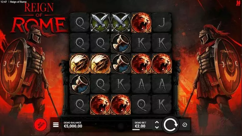 Reign of Rome Hacksaw Gaming Slot Main Screen Reels