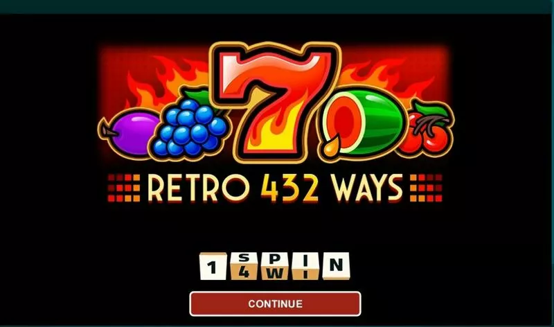 Retro 432 Ways  Slot Introduction Screen