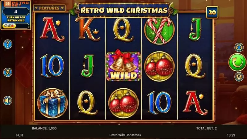Retro Wild Christmas Spinomenal Slot Main Screen Reels