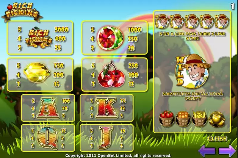 Rich Pickins Electracade Slot Info and Rules