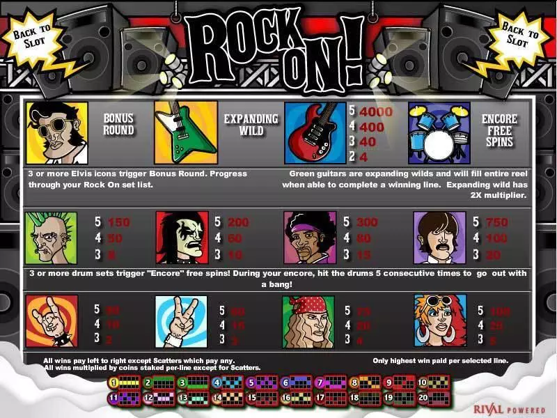 Rock On Rival Slot Info and Rules