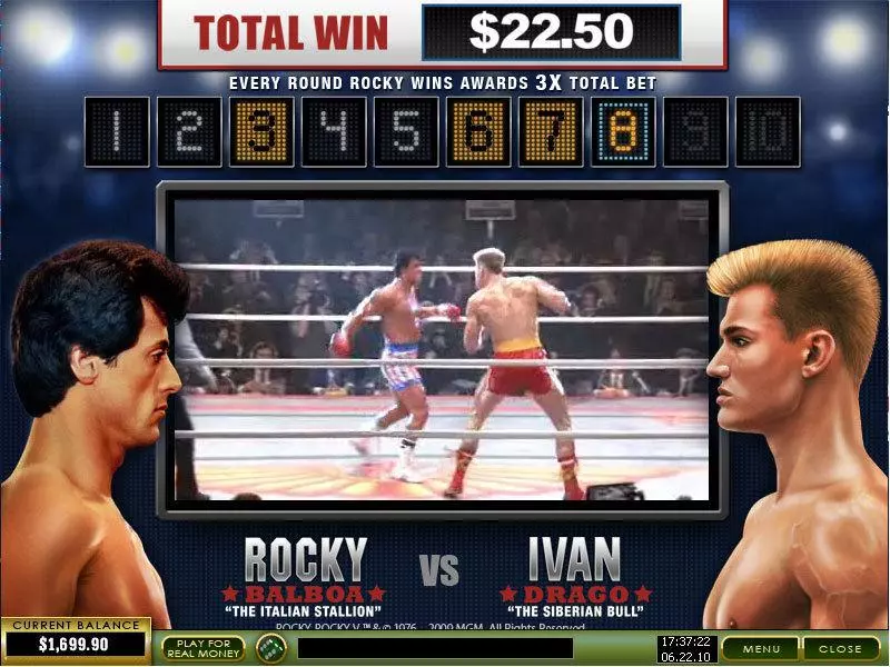 Rocky PlayTech Slot Bonus 1