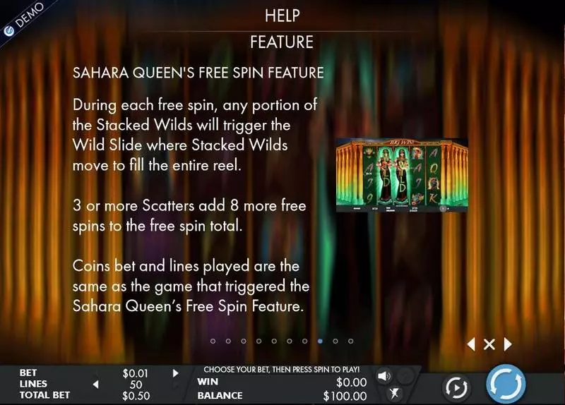 Sahara Queen Genesis Slot Info and Rules