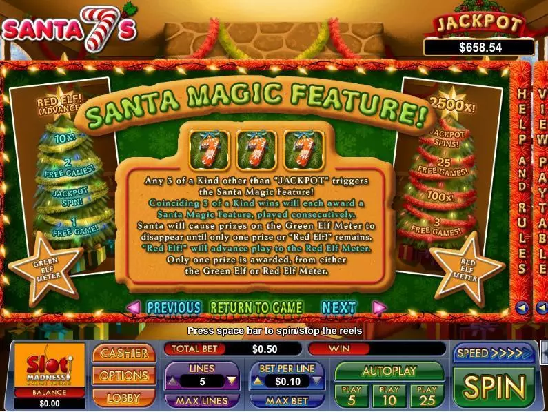Santa 7's NuWorks Slot Info and Rules