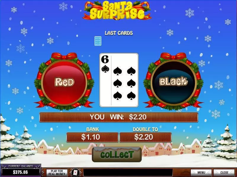 Santa Surprize PlayTech Slot Gamble Screen