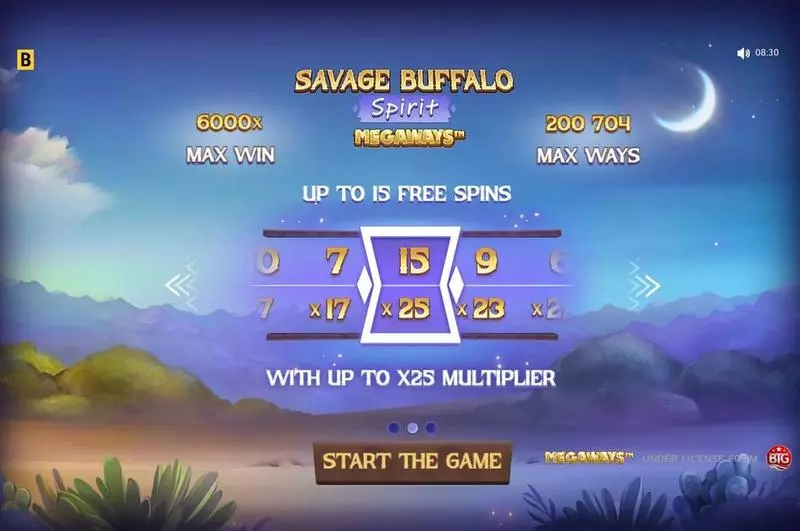 Savage Buffalo Spirit MEGAWAYS BGaming Slot Introduction Screen