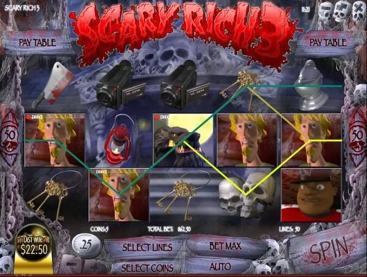 Scary Rich 3 Rival Slot Main Screen Reels