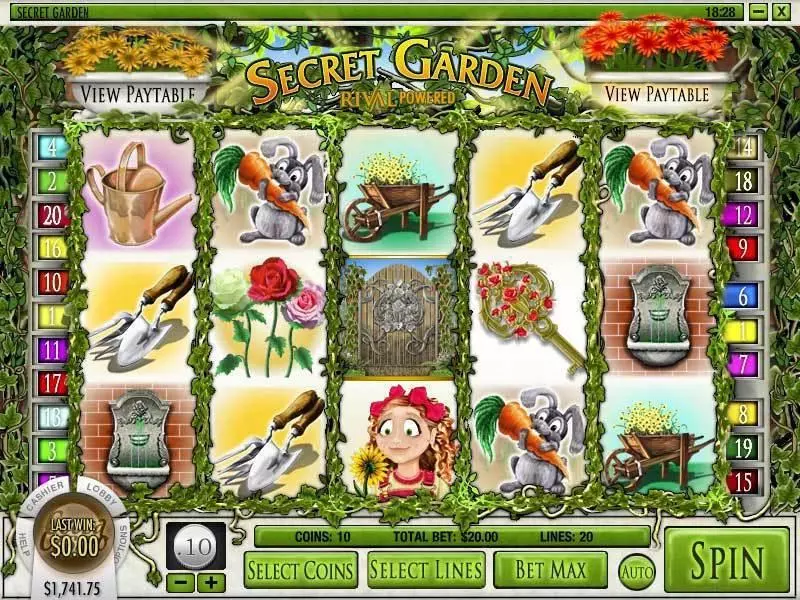 Secret Garden Rival Slot Main Screen Reels