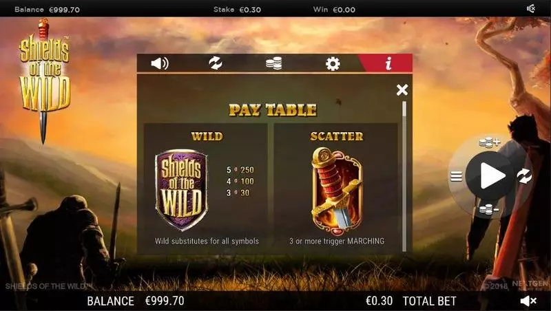 Shields of the Wild  NextGen Gaming Slot Bonus 1