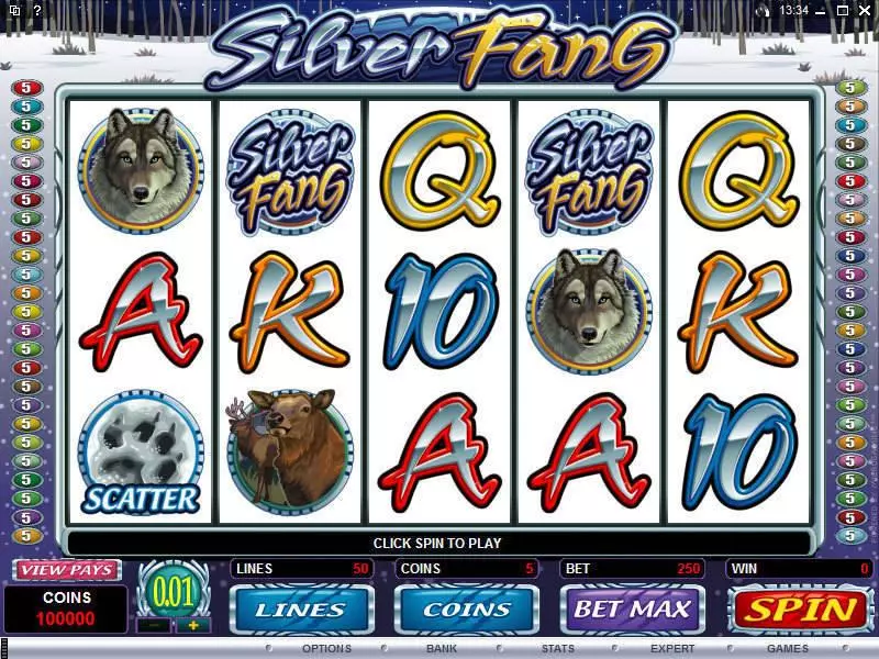 Silver Fang Microgaming Slot Main Screen Reels