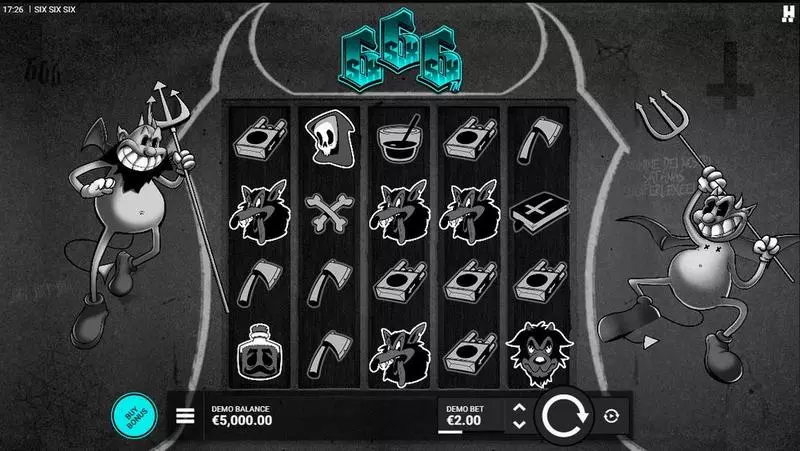 SixSixSix Hacksaw Gaming, Slot Main Screen Reels