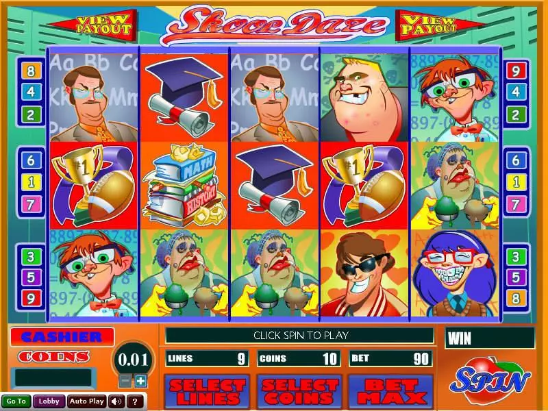 Skool Daze Wizard Gaming Slot Main Screen Reels