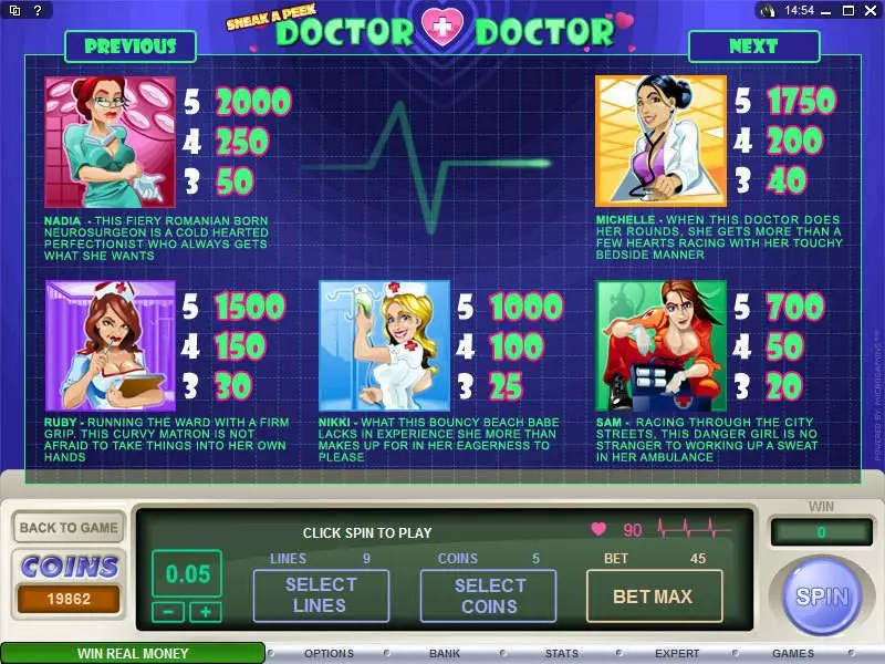 Sneak a Peek - Doctor Doctor Microgaming Slot Info and Rules