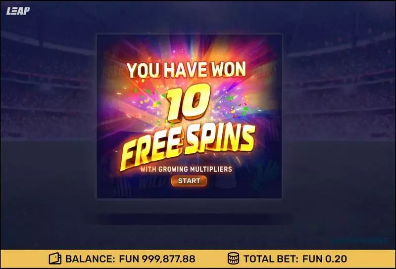 Soccer Strike Leap Gaming Slot Introduction Screen
