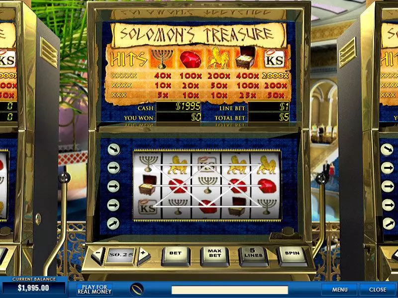 Solomon's Treasure PlayTech Slot Main Screen Reels