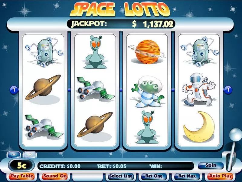 Space Lotto Byworth Slot Main Screen Reels