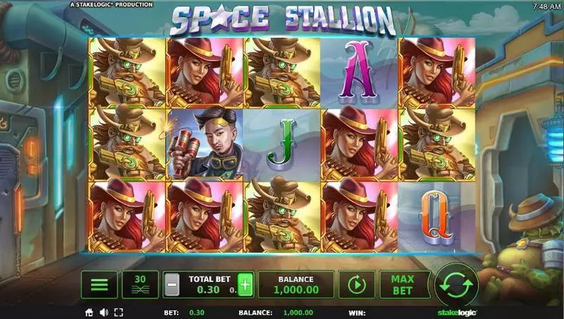 Space Stallion StakeLogic Slot Main Screen Reels