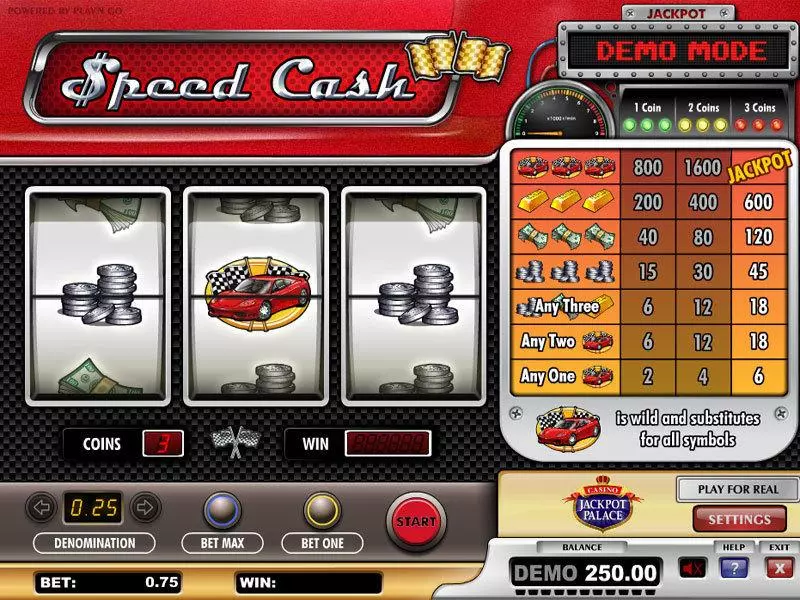 Speed Cash Play'n GO Slot Main Screen Reels