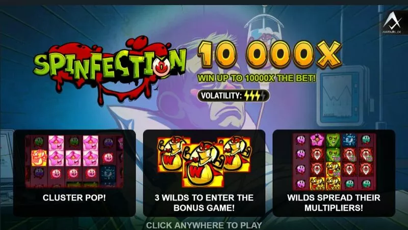 Spinfection AvatarUX Slot Introduction Screen