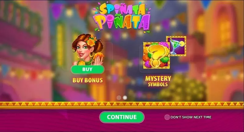 Spiñata Piñata StakeLogic Slot Introduction Screen
