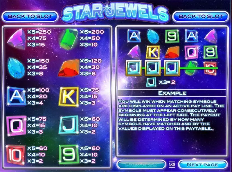 Star Jewels Rival Slot Info and Rules