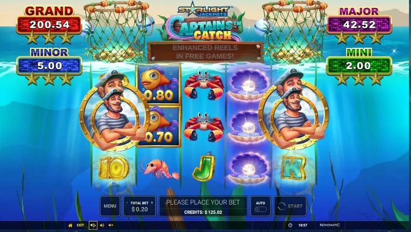 Starlight Jackpots - Captain’s Catch Greentube Slot Main Screen Reels