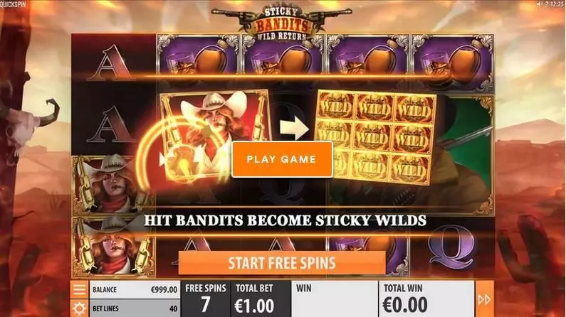 Sticky Bandits: Wild Return Quickspin Slot Bonus 1