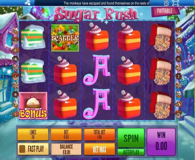 Sugar Rush Winter Topgame Slot Main Screen Reels