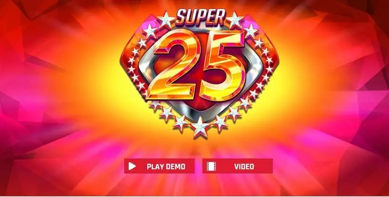 Super 25 Stars Red Rake Gaming Slot Introduction Screen