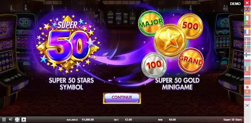 Super 50 Stars Red Rake Gaming Slot Info and Rules