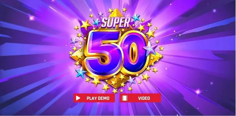 Super 50 Stars Red Rake Gaming Slot Introduction Screen