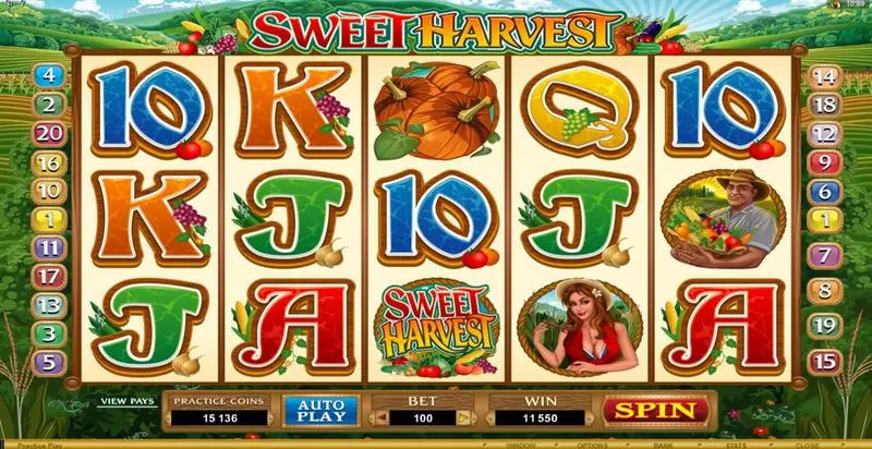 Sweet Harvest Microgaming Slot Main Screen Reels