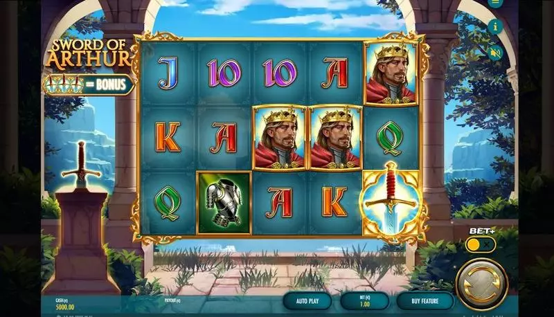 Sword of Arthur Thunderkick Slot Main Screen Reels