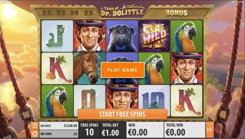 Tales of Dr. Dolittle Quickspin Slot Main Screen Reels