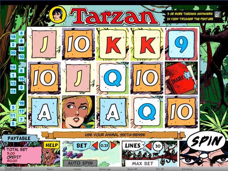 Tarzan bwin.party Slot Main Screen Reels