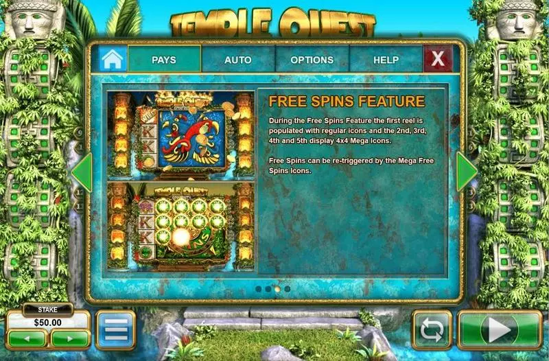 Temple Quest Spinfinity Big Time Gaming Slot Bonus 1