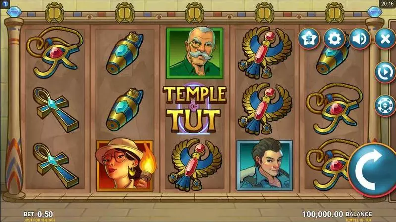 Temple Tut Microgaming Slot Main Screen Reels