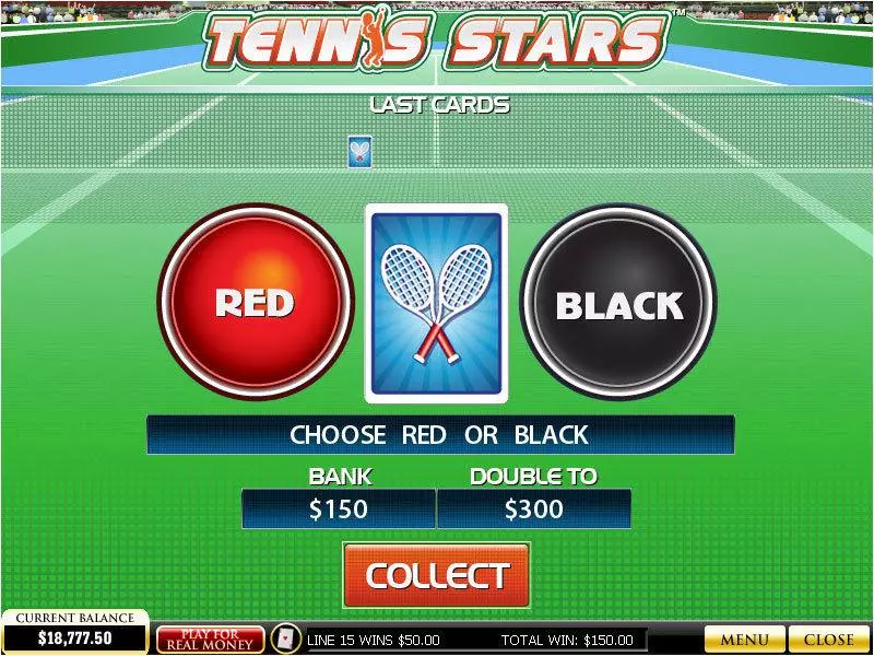 Tennis Stars PlayTech Slot Gamble Screen