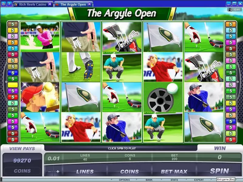 The Argyle Open Microgaming Slot Main Screen Reels