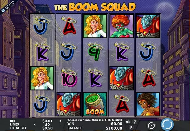 The Boom Squad Genesis Slot Main Screen Reels