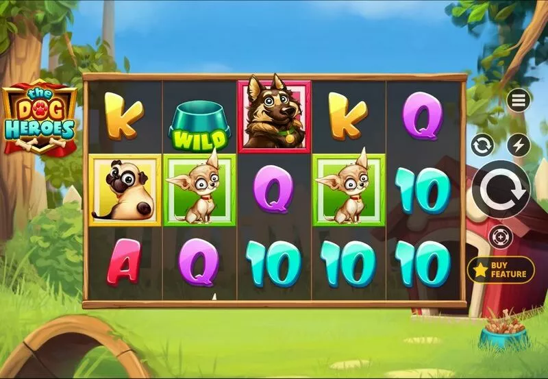 The Dog Heroes Apparat Gaming Slot Main Screen Reels