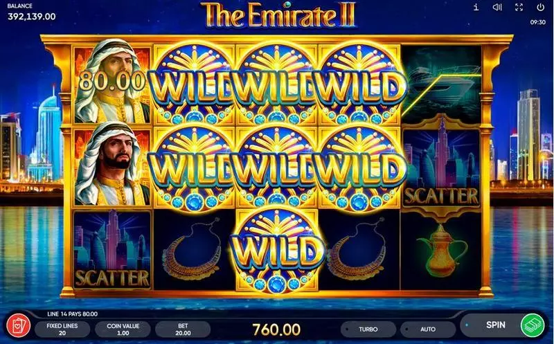 The Emirate II Endorphina Slot Stacked Wilds Info